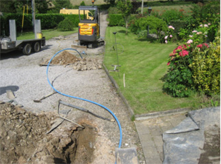 Moling installation of domestic water Supply Pipe