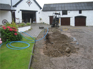 Moling installation of domestic water Supply Pipe
