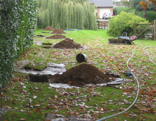 Moling installation of domestic water Supply Pipe