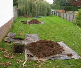 Moling installation of domestic water Supply Pipe Oswestry
